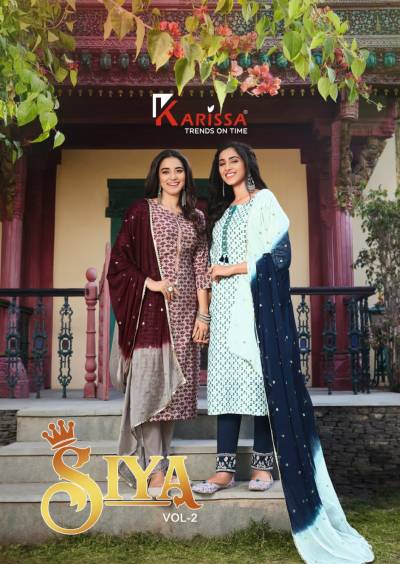 Siya Vol 2 By Karissa Foil Printed Ready To Wear Salwar Kameez Collection